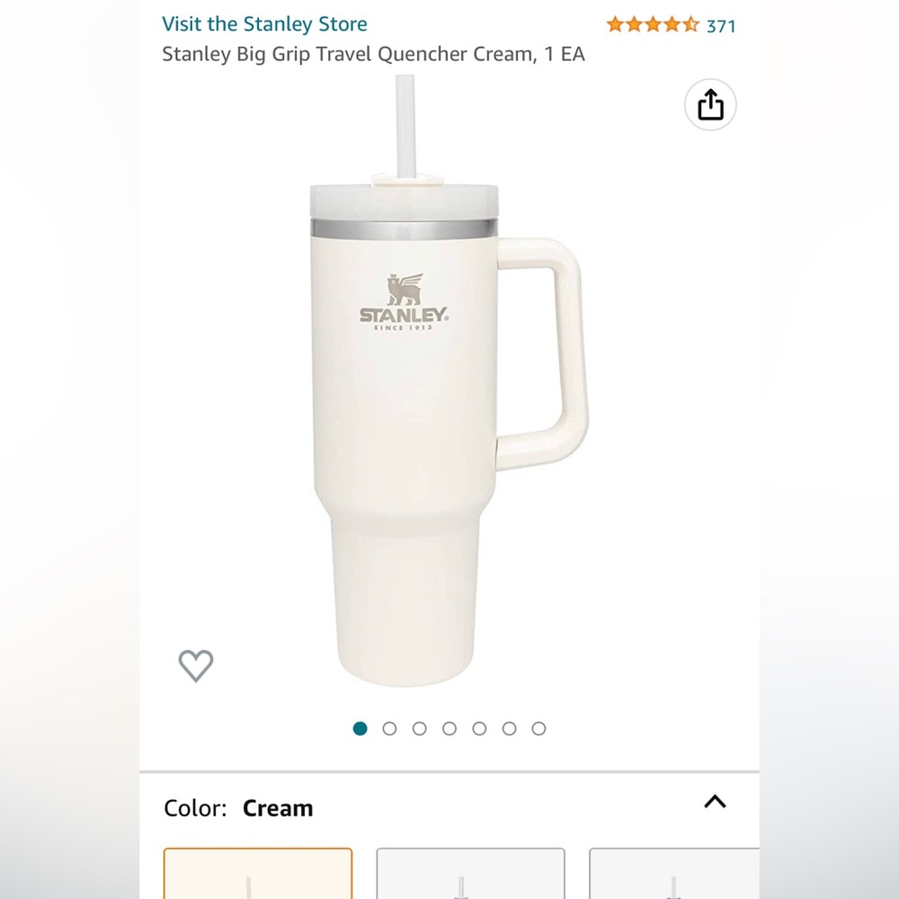 Stanley Quencher H2.0 FlowState Tumbler- Cream Color- Hot Find 🔥